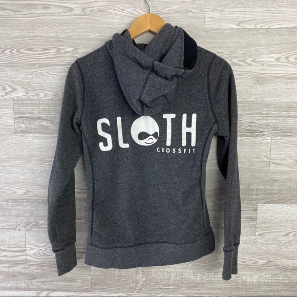 New Era Gray Zip Up Sweater with Hoodie - Picture 4 of 7